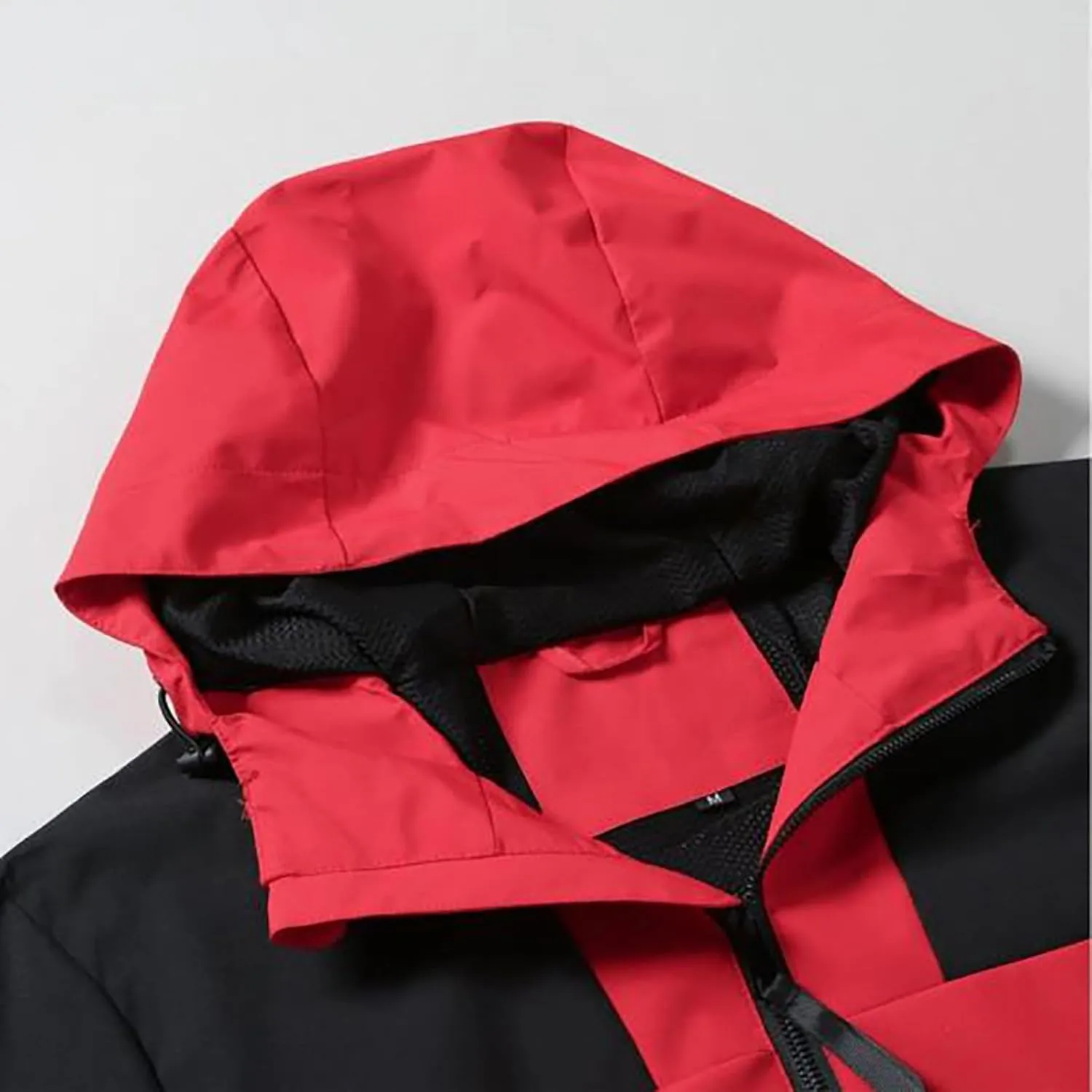 Men's Rain Jacket Waterproof Mountain Windbreaker Full Zip Hooded Raincoat with Pockets Casual Outdoor Sports Jacket