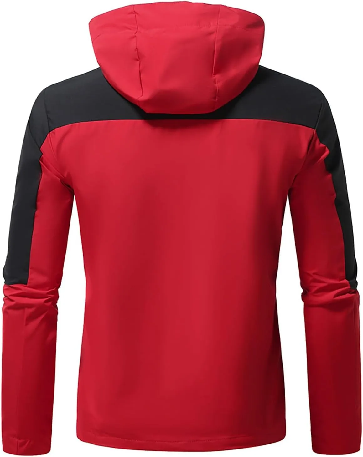 Men's Rain Jacket Waterproof Mountain Windbreaker Full Zip Hooded Raincoat with Pockets Casual Outdoor Sports Jacket