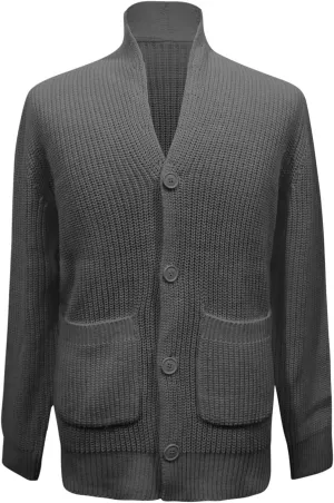 Men's Shawl Collar Cardigan Sweater Slim Fit Cable Knit Button Up Cardigan Sweater with Pockets Men Workout Outfits