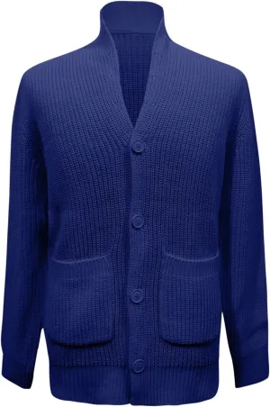 Men's Shawl Collar Cardigan Sweater Slim Fit Cable Knit Button Up Cardigan Sweater with Pockets Men Workout Outfits
