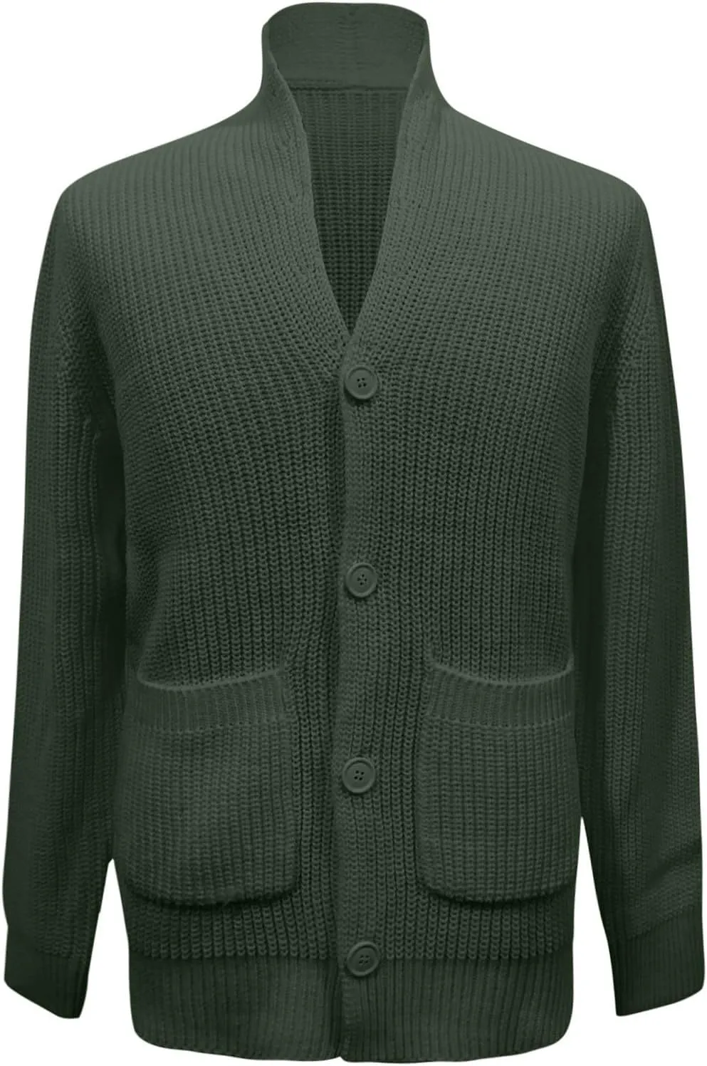 Men's Shawl Collar Cardigan Sweater Slim Fit Cable Knit Button Up Cardigan Sweater with Pockets Men Workout Outfits