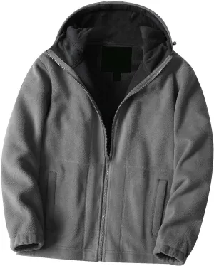 Mens Sherpa Hoodie Jacket Fleece Lined Zip Up Warm Hoodies Sweatshirt Winter Zipper Sweater Hooded Coats Outdoor