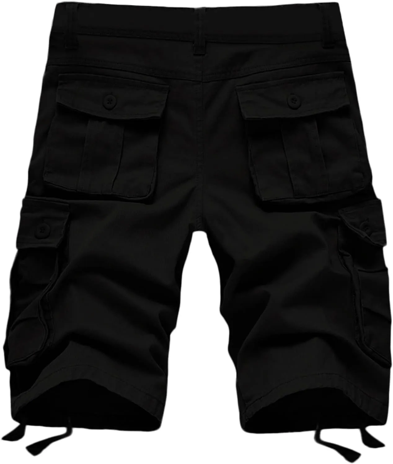 Mens Shorts 6 Inch Inseam Buckle Zipper Multi Pockets Cargo Shorts Regular Big & Tall Solid Work Utility Shorts