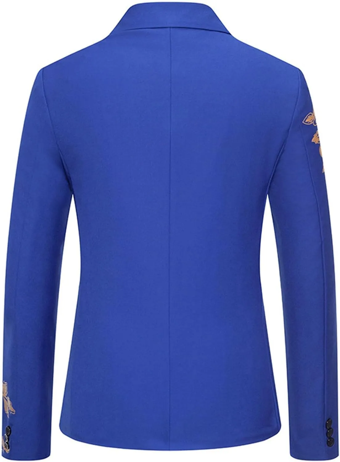 Mens Solid Blazers Stand Collar Buttons Long Sleeves Suits Coats Elegant Luxurious Dinner Wedding Party Suit Jackets