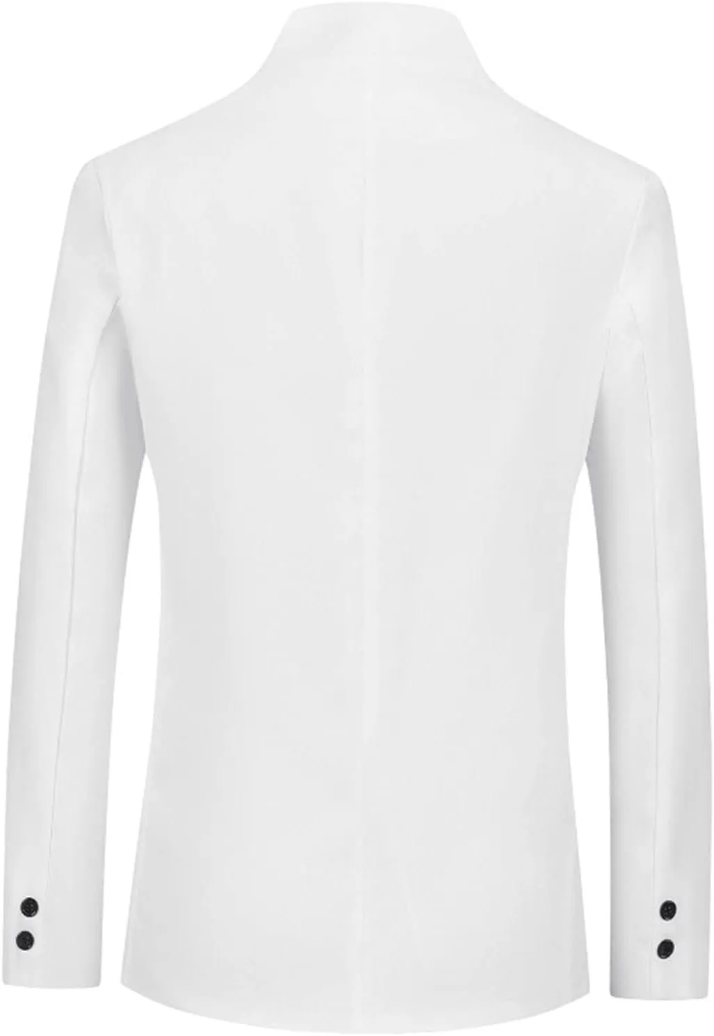 Mens Solid Blazers Stand Collar Buttons Long Sleeves Suits Coats Elegant Luxurious Dinner Wedding Party Suit Jackets