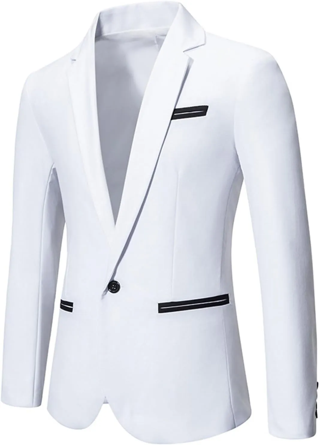 Mens Solid Blazers Stand Collar Buttons Long Sleeves Suits Coats Elegant Luxurious Dinner Wedding Party Suit Jackets