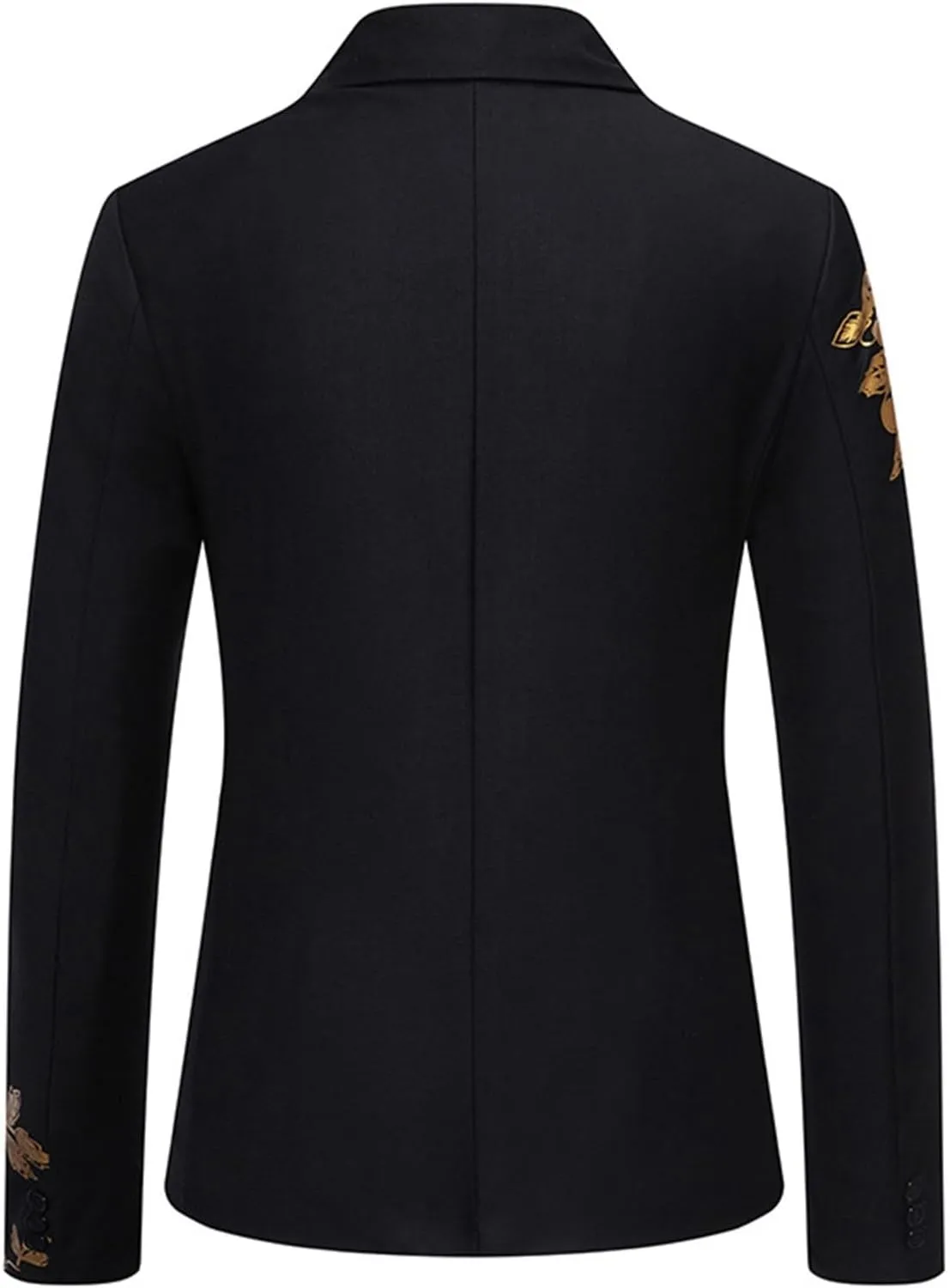 Mens Solid Blazers Stand Collar Buttons Long Sleeves Suits Coats Elegant Luxurious Dinner Wedding Party Suit Jackets