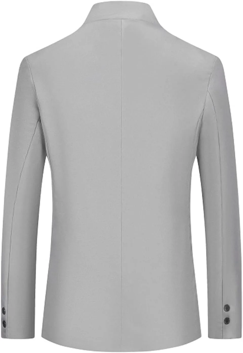 Mens Solid Blazers Stand Collar Buttons Long Sleeves Suits Coats Elegant Luxurious Dinner Wedding Party Suit Jackets