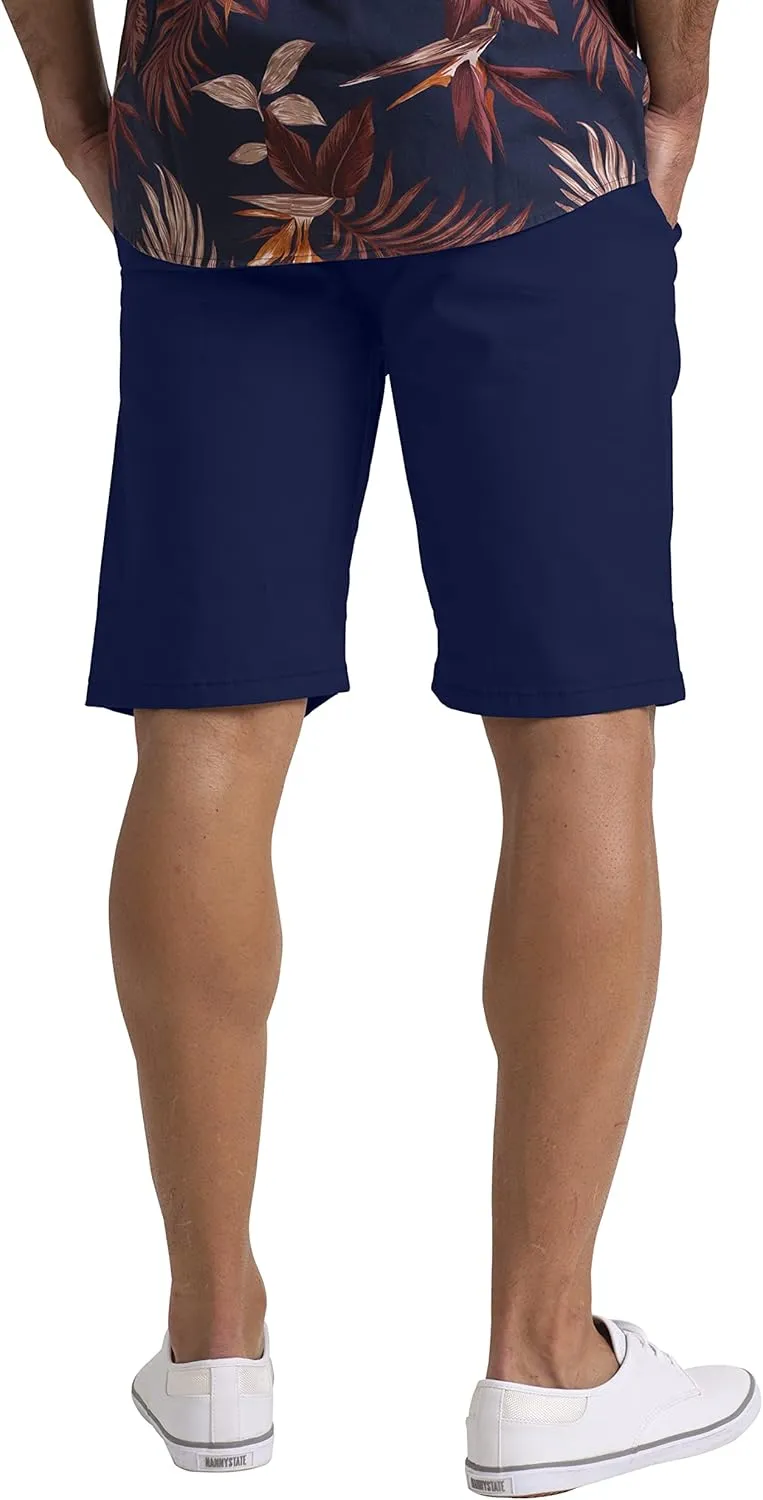 Mens Stretch Chino Shorts Casual Flat Front Slim Fit Shorts Spandex Half Pant