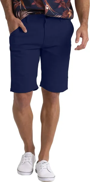 Mens Stretch Chino Shorts Casual Flat Front Slim Fit Shorts Spandex Half Pant