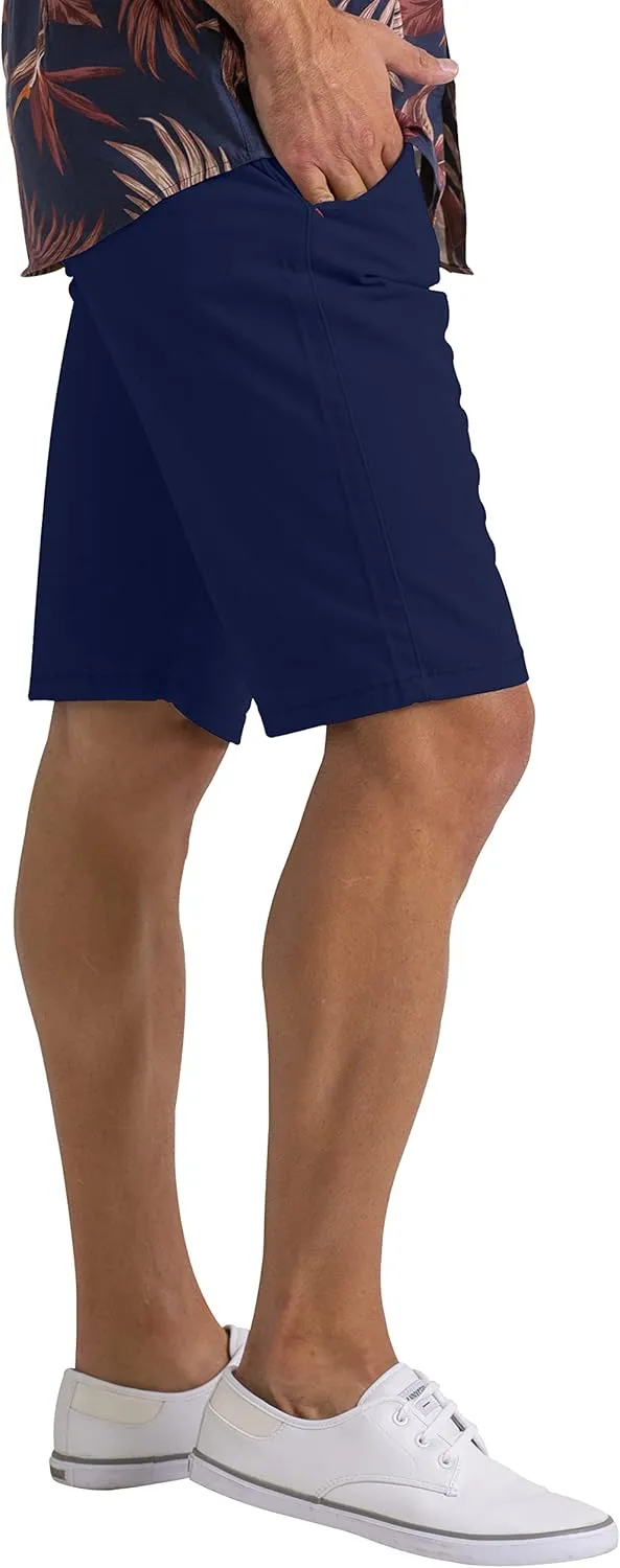 Mens Stretch Chino Shorts Casual Flat Front Slim Fit Shorts Spandex Half Pant