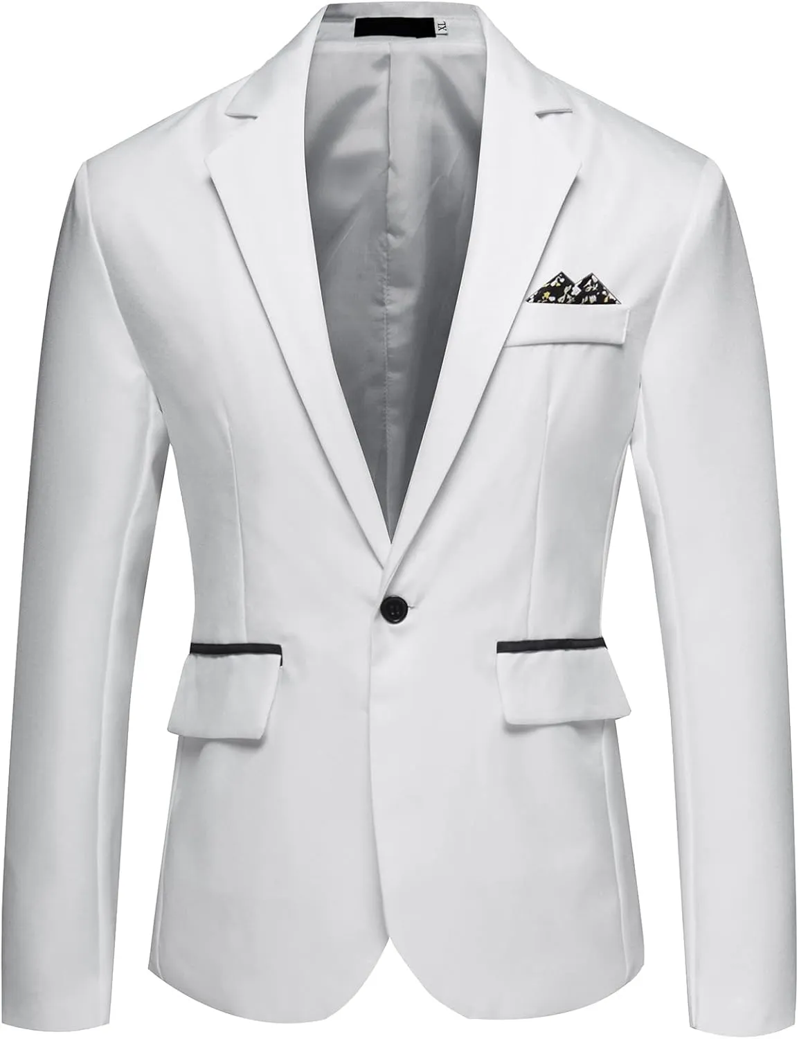 Mens Suit Jackets, Casual One Button Slim Fit Blazers Suit Separates Coat, Sport Coats Pockets Wedding Party
