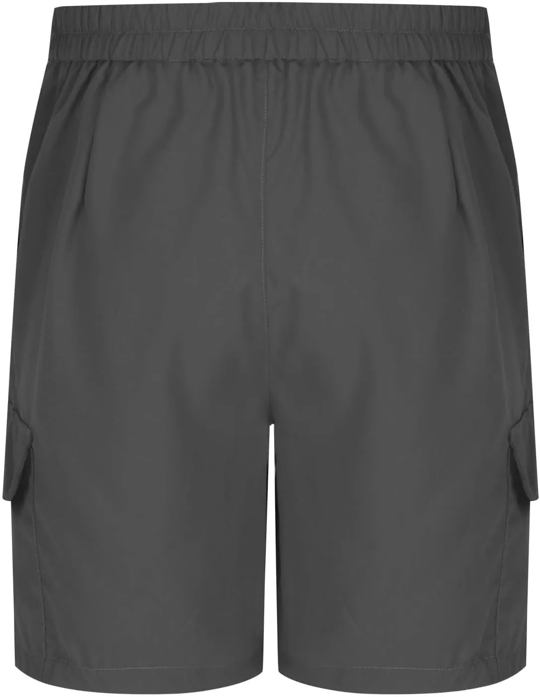 Mens Utility Cargo Shorts Stretch Drawstring Waist Quick Dry Shorts with Dual Flap Pockets and Athletic Fit