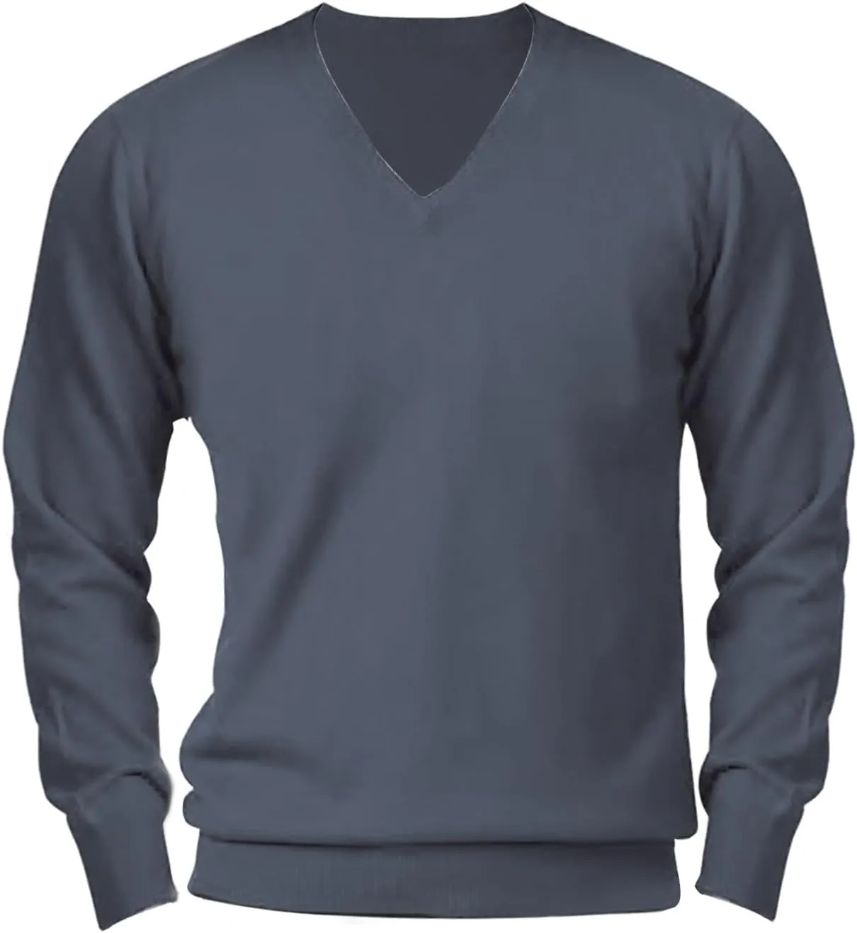 Mens V Neck Pullover Sweaters 2023 Fashion Cassual Sweatshirts Classic Fit Fine Cotton V-Neck Sweaters