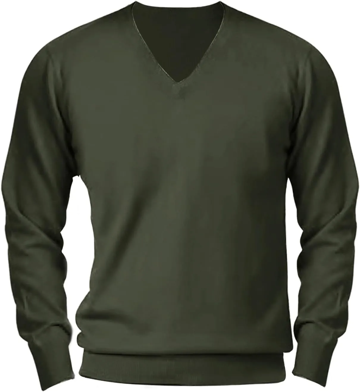Mens V Neck Pullover Sweaters 2023 Fashion Cassual Sweatshirts Classic Fit Fine Cotton V-Neck Sweaters
