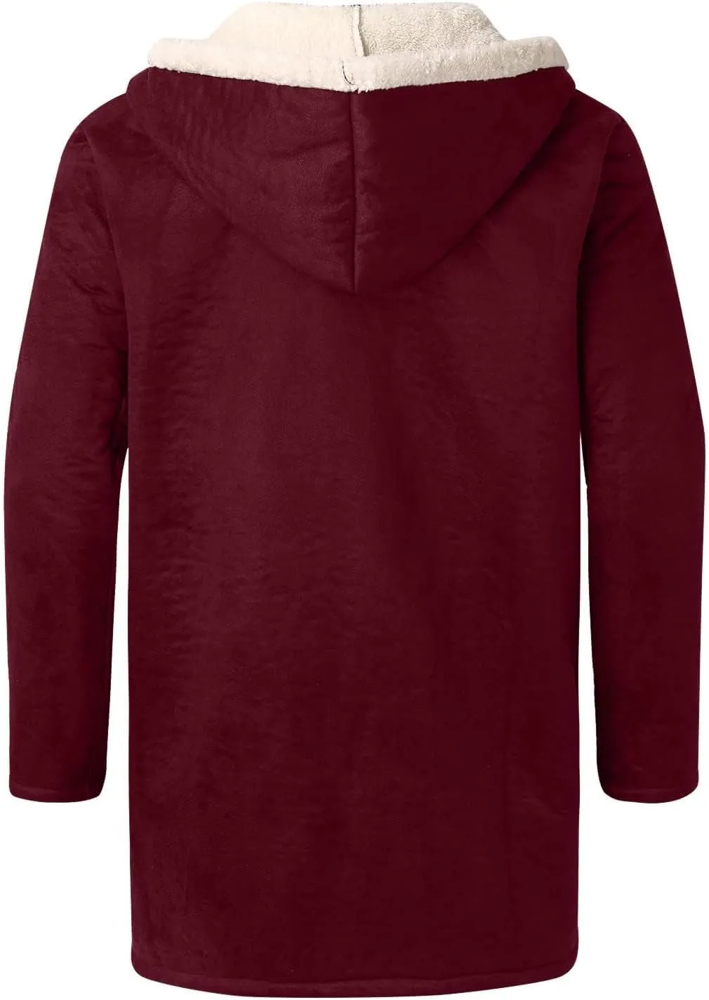 Mens Winter Coat Thick Fleece Sherpa Lined Parka Long Trench Jacket Hooded Outdoor Warm Overcoat Plus Size with Pocket