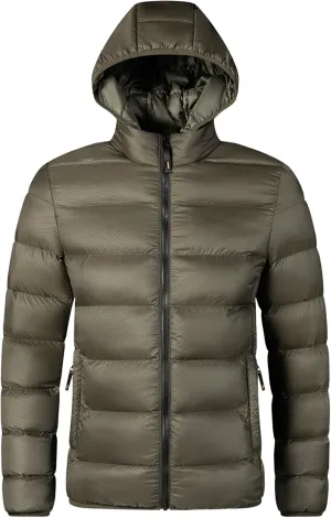 Men's Winter Hooded Coat Thickened Puffer Jacket with Removable Hood Waterproof Cotton Parka Jacket for Snowboarding