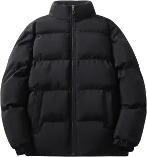 Men's Winter Lightweight Puffer Jacket Warm Down Coat Windproof Water-Resistant Puffer Jacket Hiking Puffer Jacket
