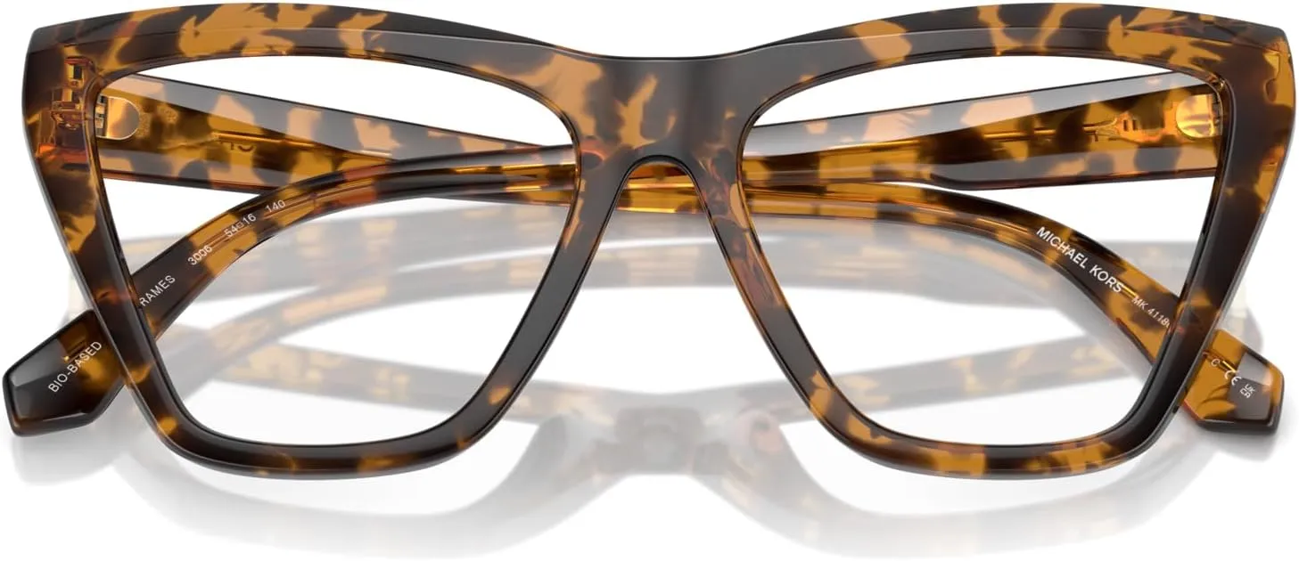 Michael Kors Women's Mk4118u Hawaii Universal Fit Cat Eye Prescription Eyewear Frames