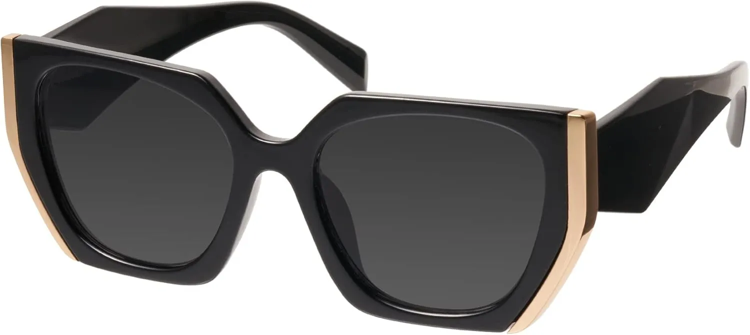 mosanana Square Cat Eye Sunglasses for Women Trendy Geometric Style Model-COCO