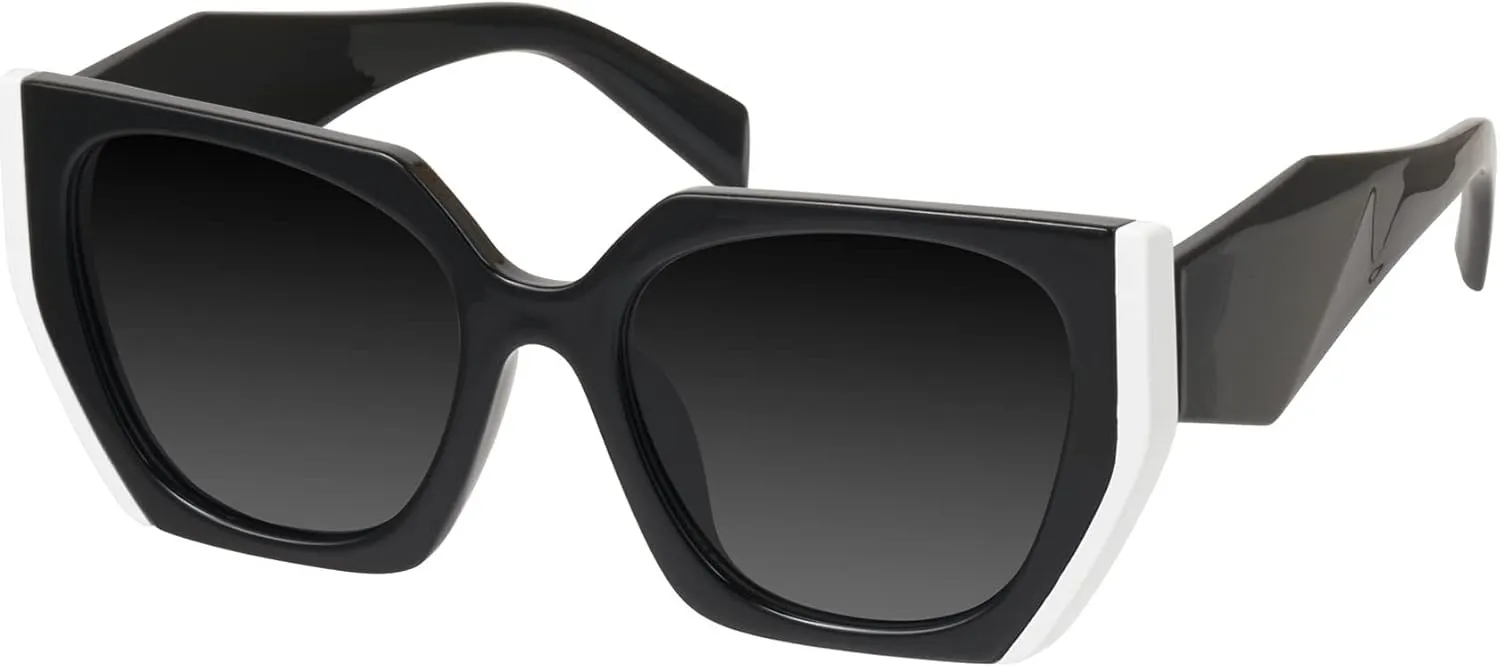 mosanana Square Cat Eye Sunglasses for Women Trendy Geometric Style Model-COCO