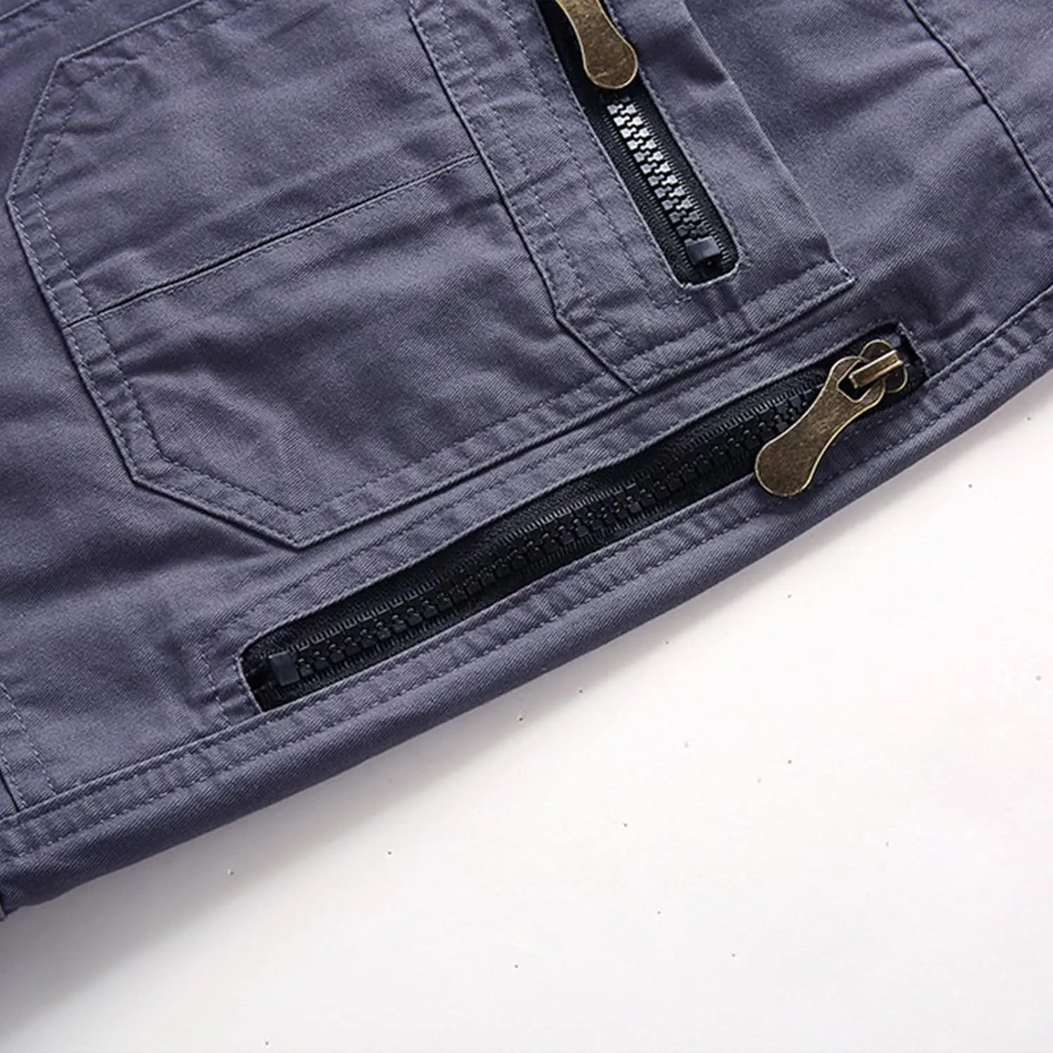 Muscularfit Casual Shorts for Men 2023 Buckle Zipper Cotton Cargo Shorts Multi Pockets Regular and Big & Tall Tooling Shorts
