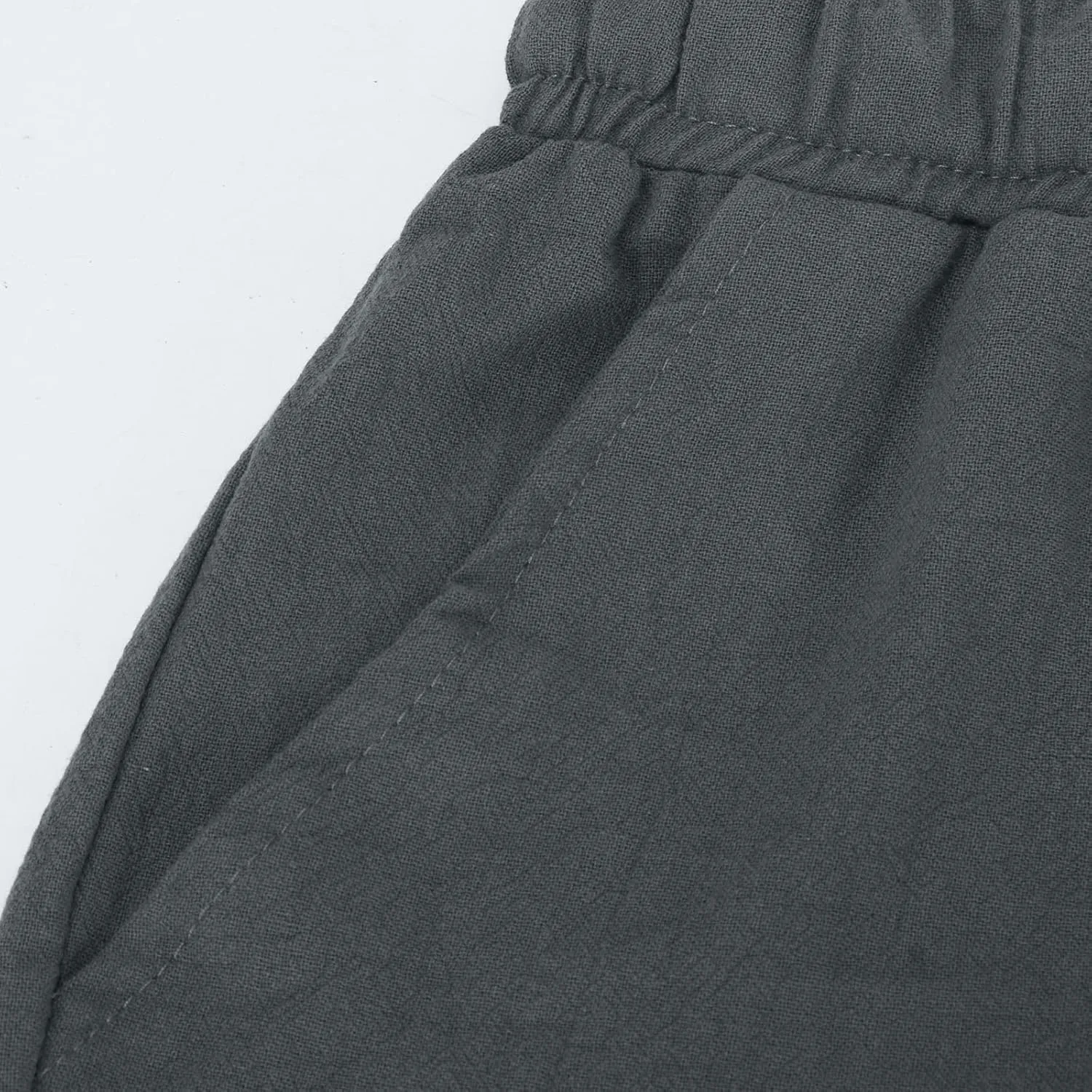 Muscularfit Men Linen Shorts Elastic Waist Drawstring Cotton Linen Shorts with Pockets Loose Fit Outdoor Summer Beach Shorts