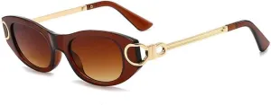 New 2025 Vintage Sunglasses for Women Classic Oval Frame Sun Glasses Fashion Vintage Cat Eye Shades,C2