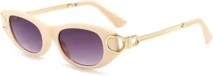 New 2025 Vintage Sunglasses for Women Classic Oval Frame Sun Glasses Fashion Vintage Cat Eye Shades,C6