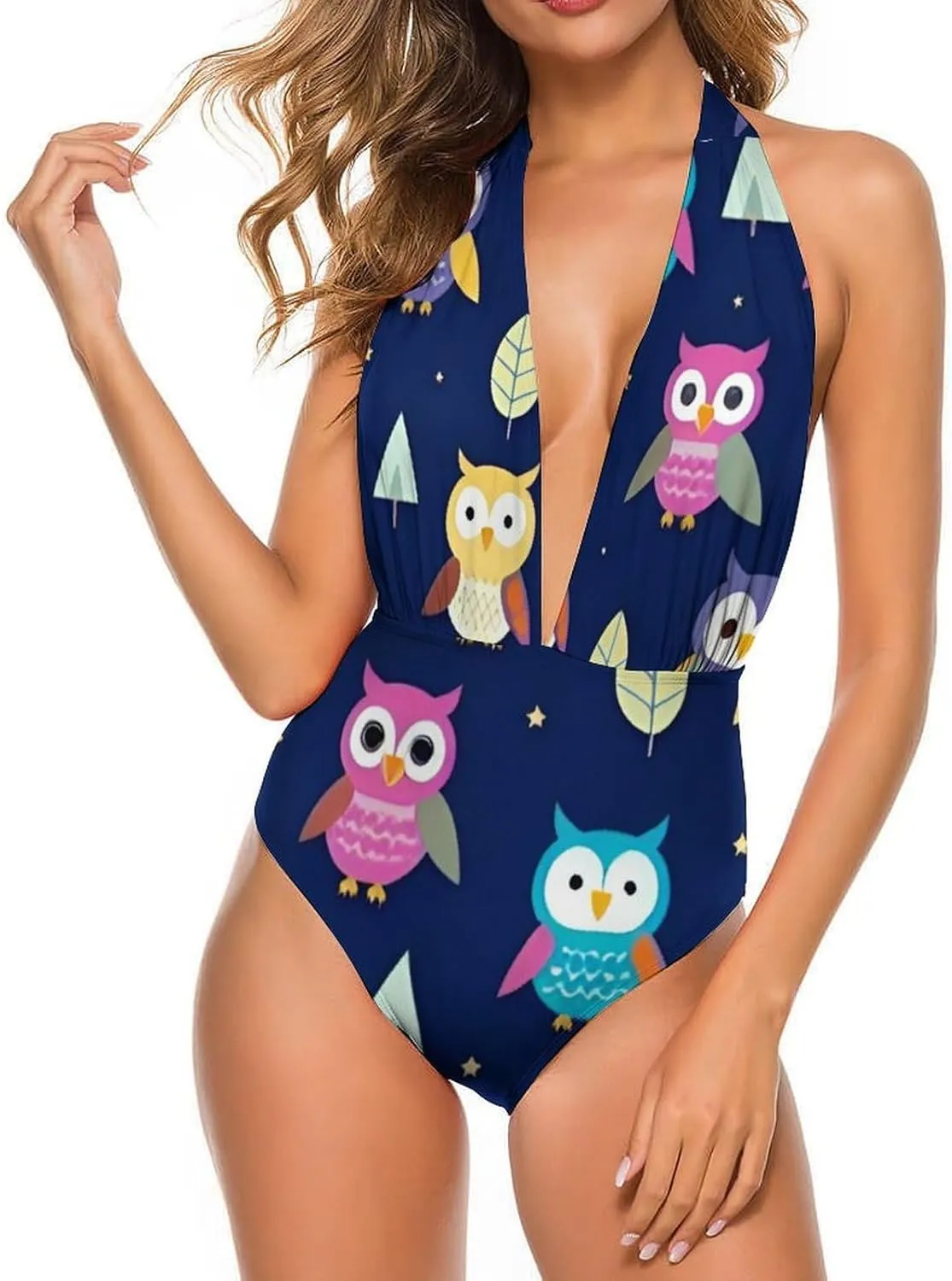 One Piece Swimsuit for All Women, High Cut Low Back Swimming Suit Monokini