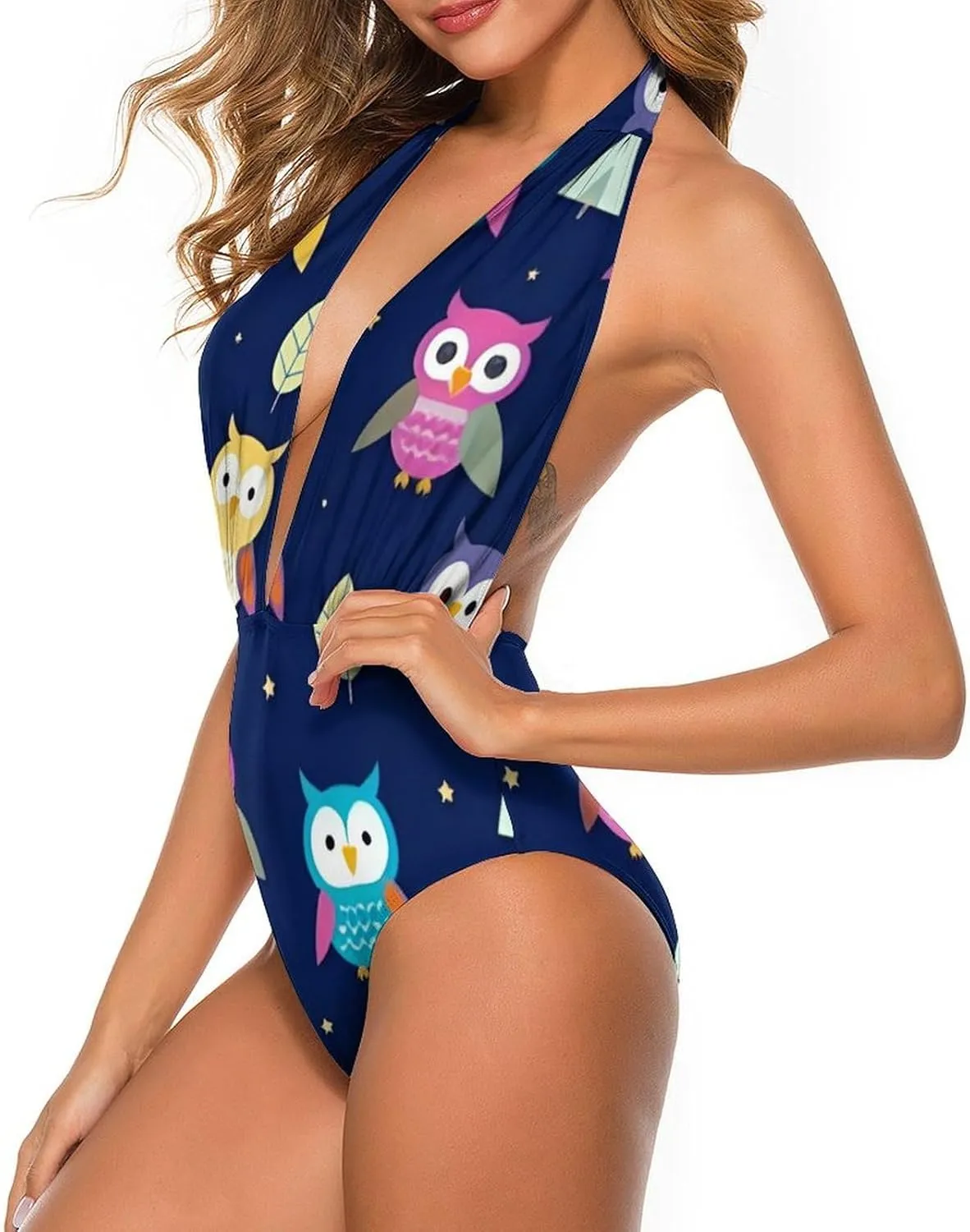 One Piece Swimsuit for All Women, High Cut Low Back Swimming Suit Monokini