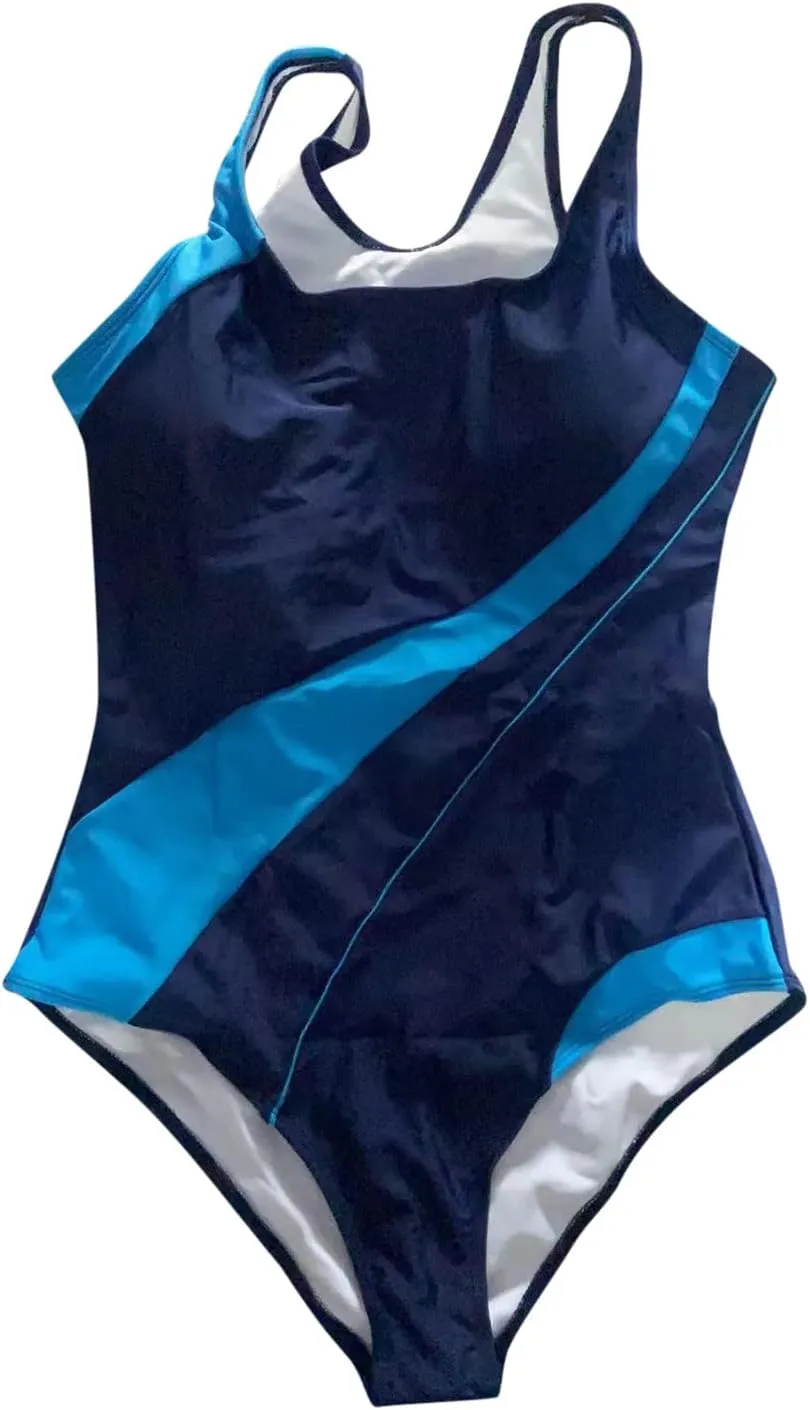 One Piece Swimsuit Women Modest Sporty Tummy Control High Cut Shaping Bathing Suits 1 Piece Swimwear for Everybody