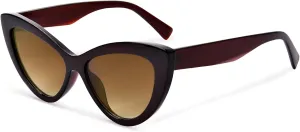 OPTOFENDY Cat Eye Sunglasses for Women, Oversized Retro Vintage Sun Glasses Shades UV Protection, OP8107