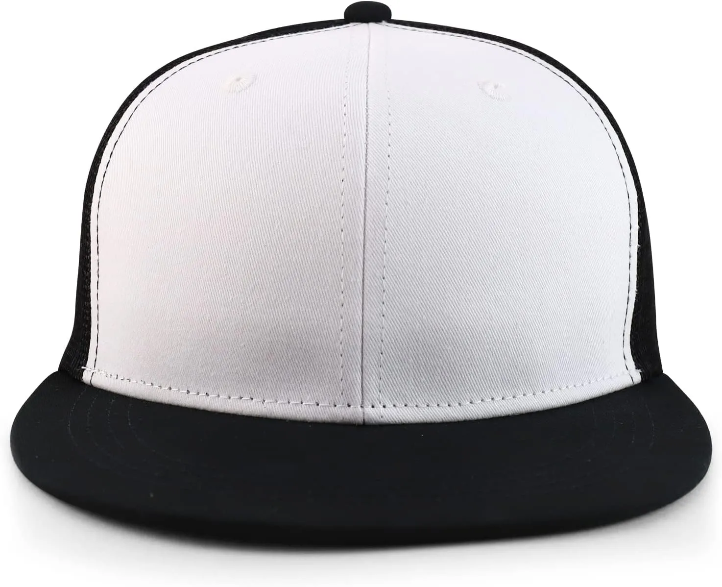 Oversize 2XL Blank Plain Structured Mesh Back Flatbill Snapback Cap