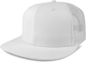 Oversize 2XL Blank Plain Structured Mesh Back Flatbill Snapback Cap