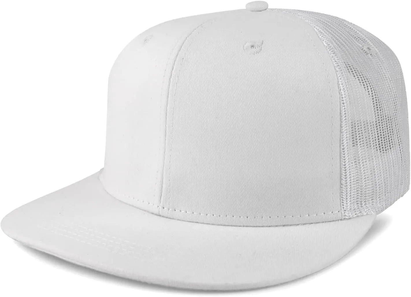 Oversize 2XL Blank Plain Structured Mesh Back Flatbill Snapback Cap