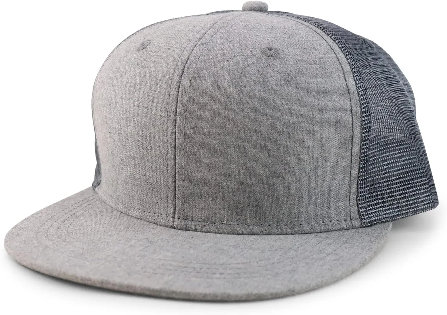 Oversize 2XL Blank Plain Structured Mesh Back Flatbill Snapback Cap