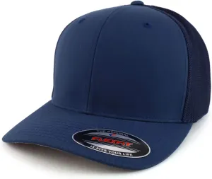 Oversize Structured Flex Fitted Mesh Back Flexfit Baseball Cap