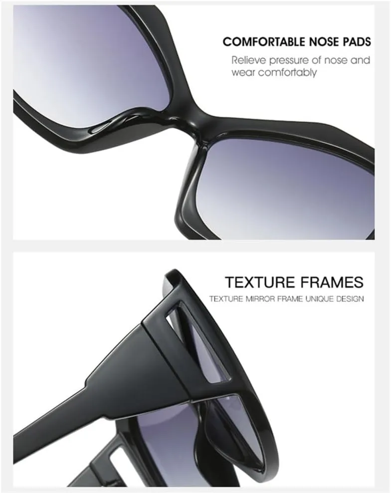 Oversized Irregular Cat Eye Sunglasses Women Vintage Pink Gradient Sun Glasses Female Shades Big Frame Eyewear