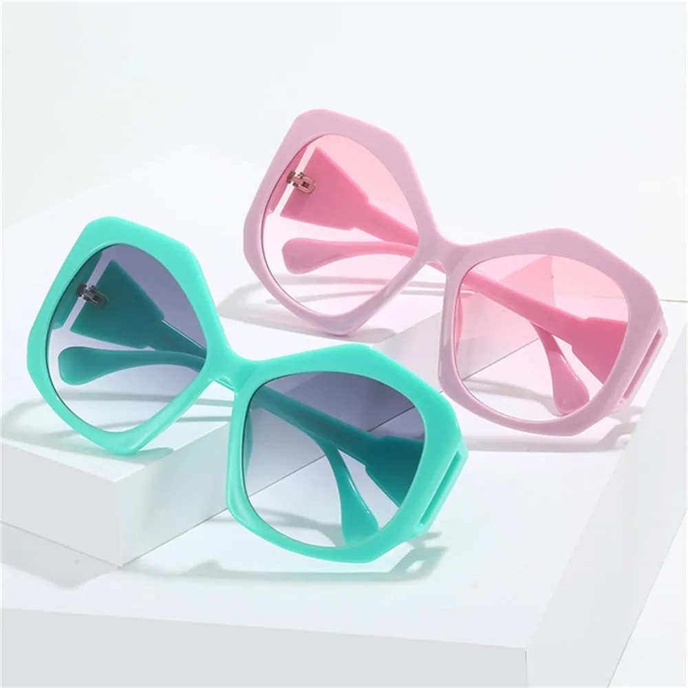 Oversized Irregular Cat Eye Sunglasses Women Vintage Pink Gradient Sun Glasses Female Shades Big Frame Eyewear