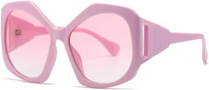 Oversized Irregular Cat Eye Sunglasses Women Vintage Pink Gradient Sun Glasses Female Shades Big Frame Eyewear