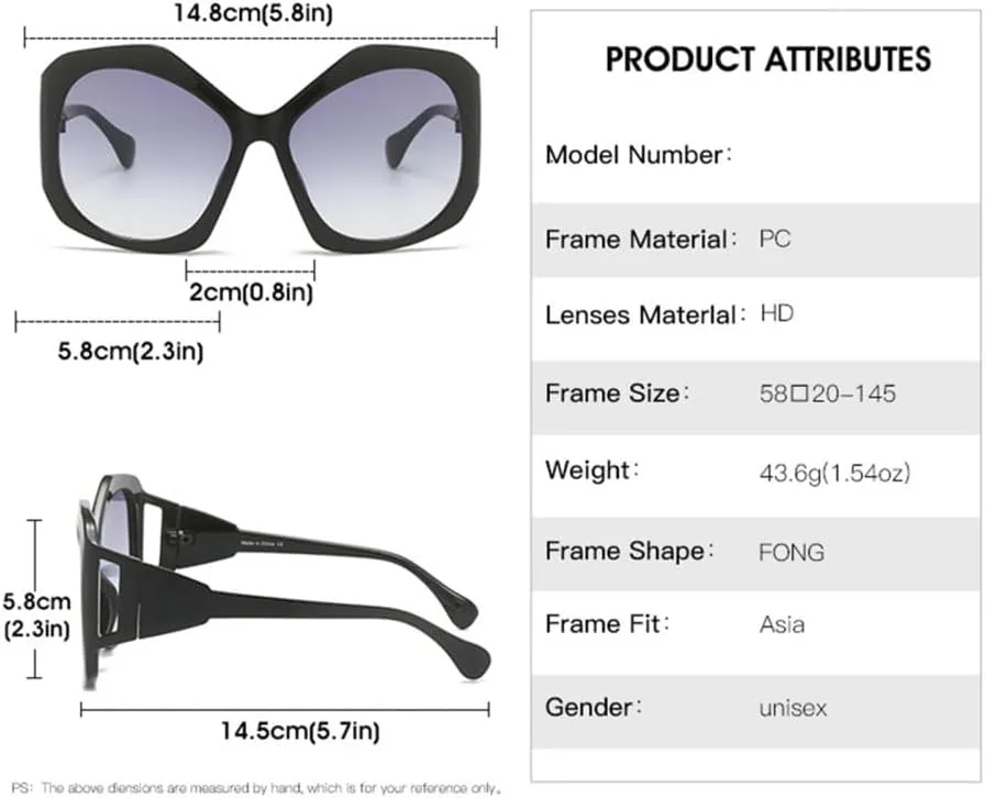 Oversized Irregular Cat Eye Sunglasses Women Vintage Pink Gradient Sun Glasses Female Shades Big Frame Eyewear
