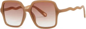 Oversized Sunglasses for Female Luxury Vintage Punk Sunglasses Popular Wave Leg Shades Uv400
