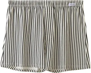 Pajamas Shorts Men Comfy Cotton Shorts Summer Striped Lounge Shorts Elastic Waist Sleepwear Soft Loose Bottom Shorts