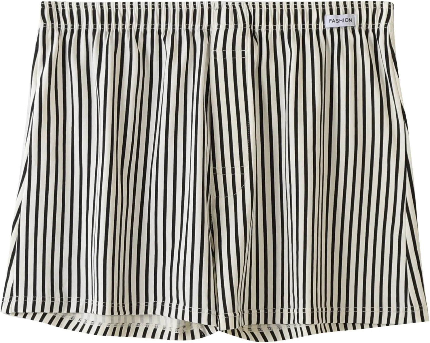 Pajamas Shorts Men Comfy Cotton Shorts Summer Striped Lounge Shorts Elastic Waist Sleepwear Soft Loose Bottom Shorts