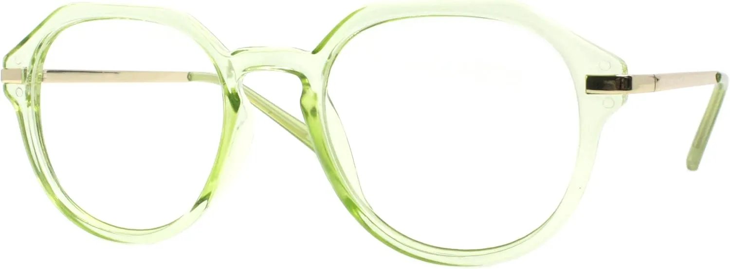 PASTL Blue Light Blocking Glasses Round Geometric Keyhole Frame