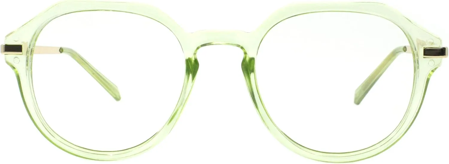 PASTL Blue Light Blocking Glasses Round Geometric Keyhole Frame