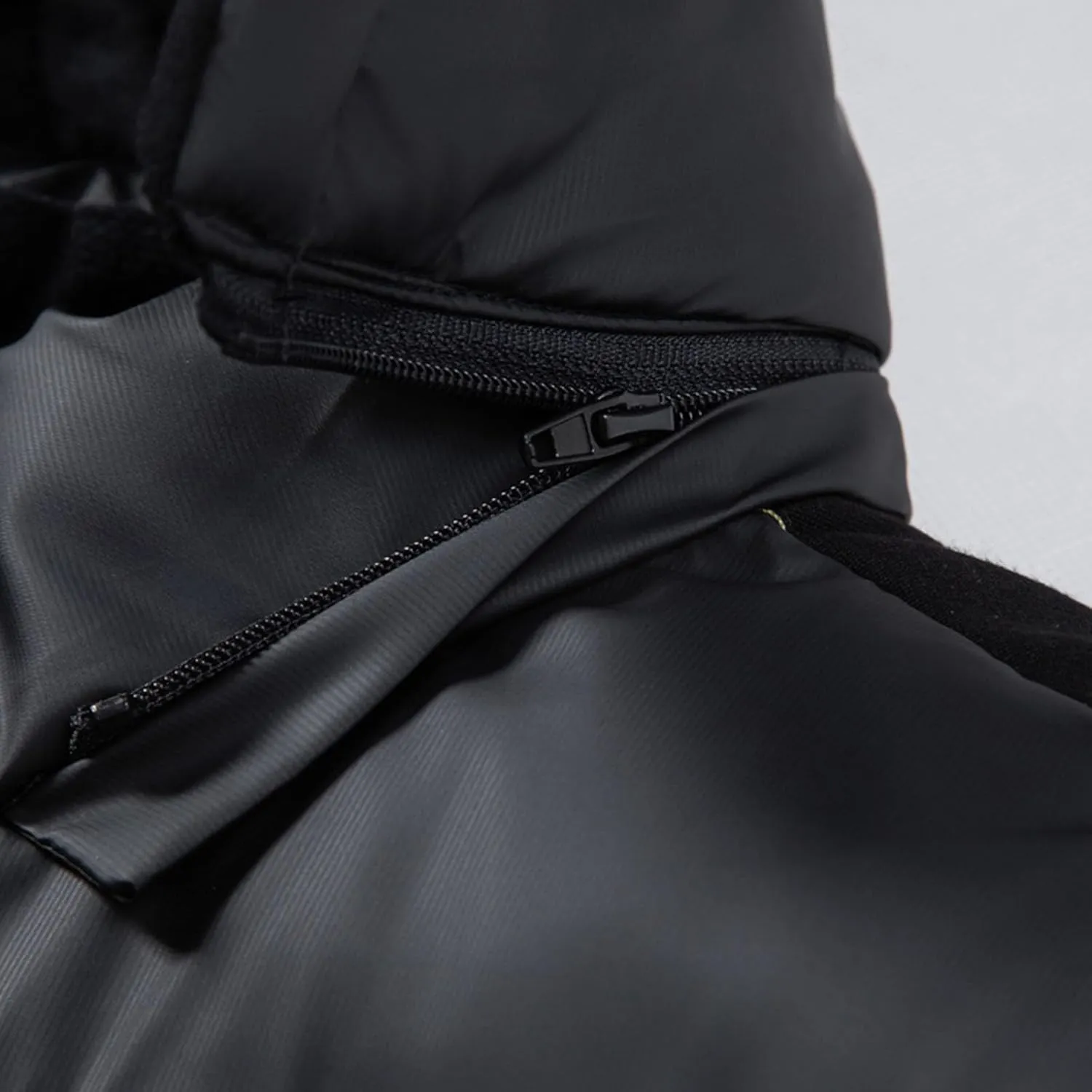 Plus Size Puffer Jacket Mens Hooded Down Jacket Patchwork Jackets Windproof Zipper Coat Winter Warm Cotton Jacke