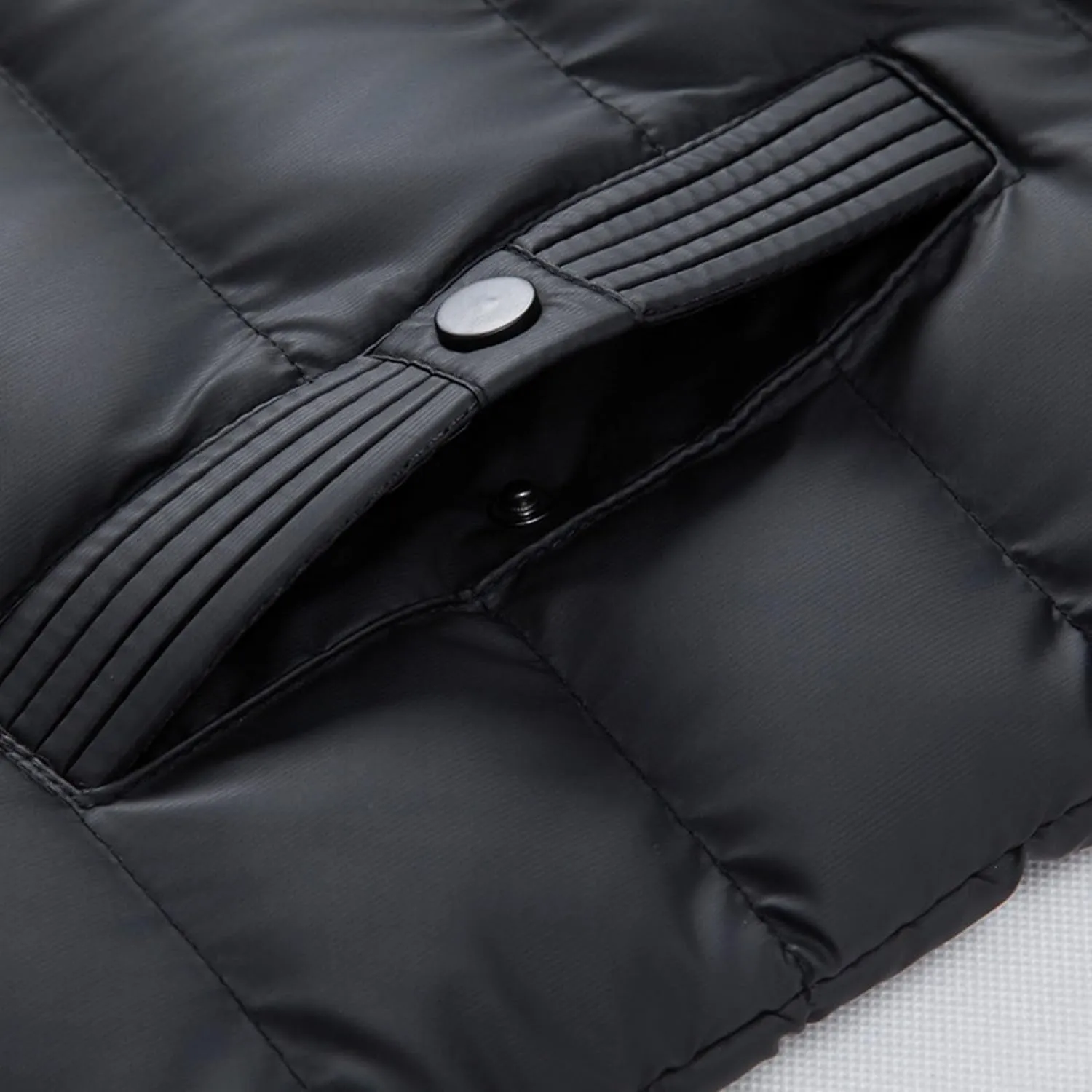 Plus Size Puffer Jacket Mens Hooded Down Jacket Patchwork Jackets Windproof Zipper Coat Winter Warm Cotton Jacke