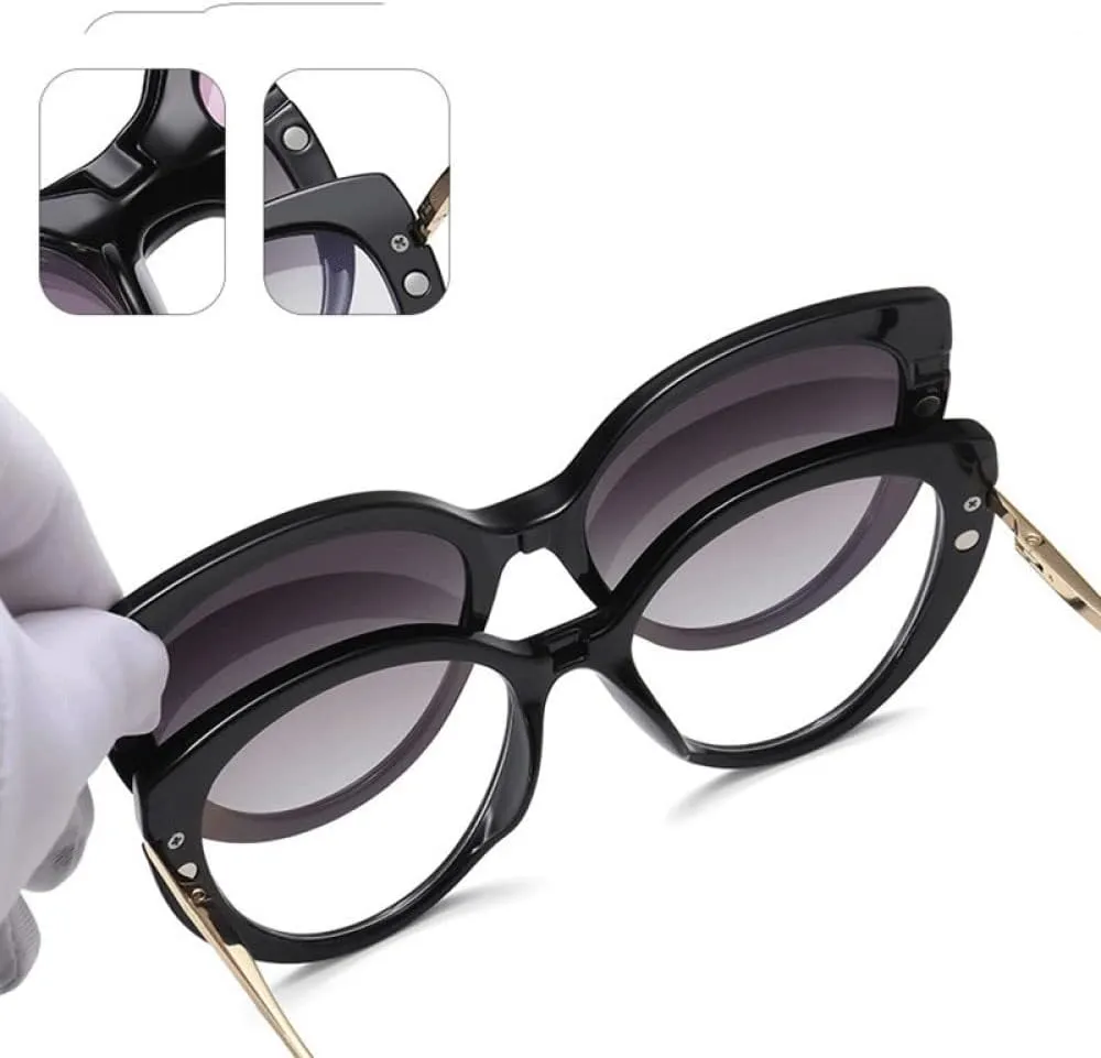 Polarized Sunglasses Cat Eye Ladies Vintage Female Sunglasses